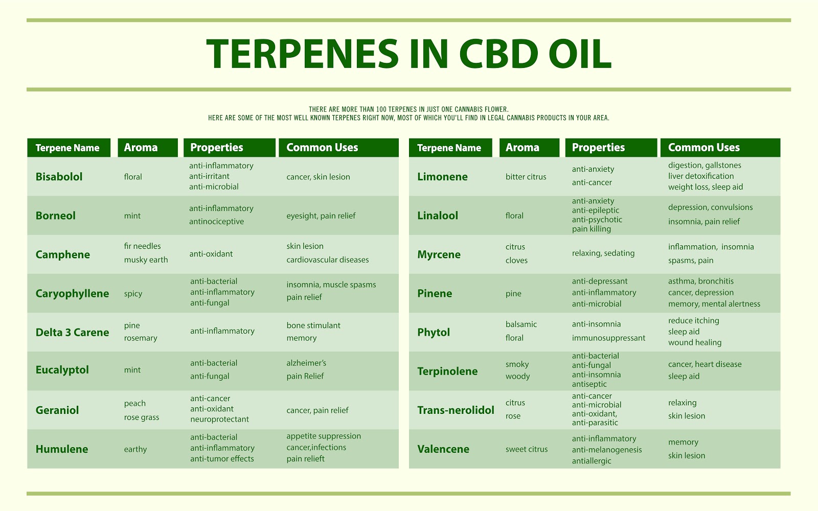 List Of Terpenes
